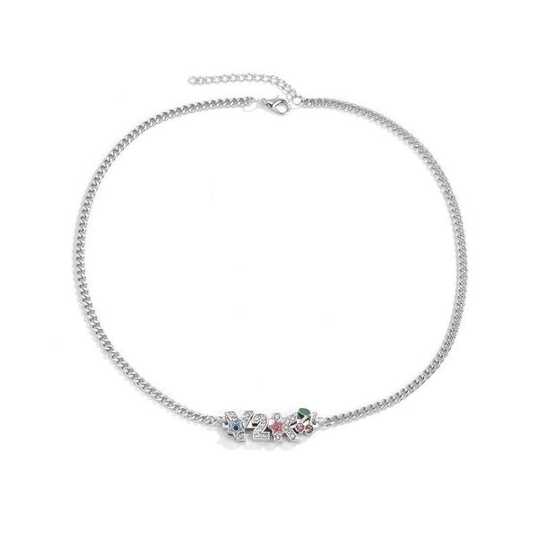 pendant necklaces potcet 2021 korean fashion trend women's stainless steel letter necklace strand hip geometric jewelry, Silver
pendant necklaces potcet 2021 korean fashion trend women's stainless steel letter necklace strand hip geometric jewelry, Silver