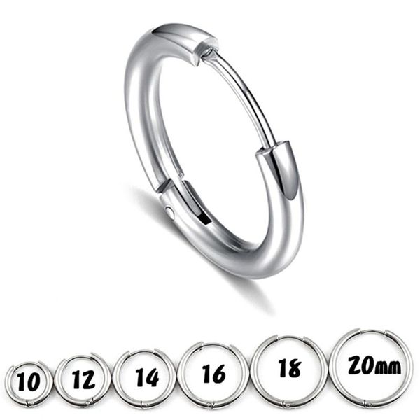 hoop & huggie 1pc small earrings stainless steel circle round for women men ear ring bone buckle, Golden;silver
hoop & huggie 1pc small earrings stainless steel circle round for women men ear ring bone buckle, Golden;silver