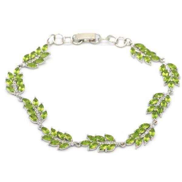 20x9mm highly recommend 10g green peridot blue aquamarine silver bracelet 7.5-8.5inch, Black
20x9mm highly recommend 10g green peridot blue aquamarine silver bracelet 7.5-8.5inch, Black