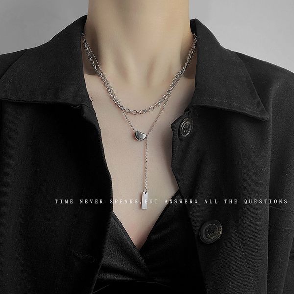 xianlan063 double layer lucky bean necklace female ins cold wind restoring ancient ways in europe and the niche fashion collarbone, Silver
xianlan063 double layer lucky bean necklace female ins cold wind restoring ancient ways in europe and the niche fashion collarbone, Silver