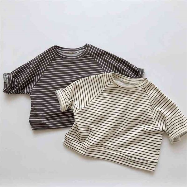 korean baby boys girls stripe children t-shirt children's spring autumn long sleeve keep warm 210521, Blue
korean baby boys girls stripe children t-shirt children's spring autumn long sleeve keep warm 210521, Blue