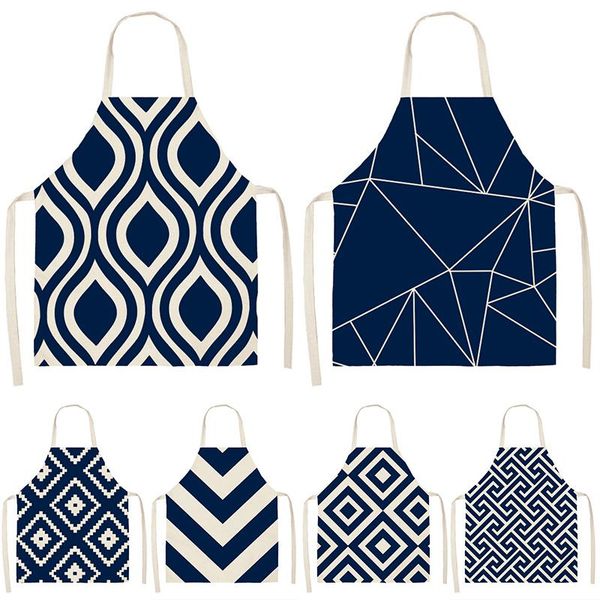 aprons 1pc navy blue eometric pattern kitchen sleeveless for woman cotton linen bibs 68x55cm household cleaning home cooking
aprons 1pc navy blue eometric pattern kitchen sleeveless for woman cotton linen bibs 68x55cm household cleaning home cooking