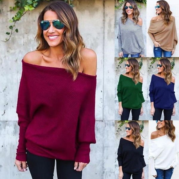 women's sweaters fashion style women bat sleeve off shoulder pullovers knitted sweater irregular collar winter autumn warm, White;black
women's sweaters fashion style women bat sleeve off shoulder pullovers knitted sweater irregular collar winter autumn warm, White;black