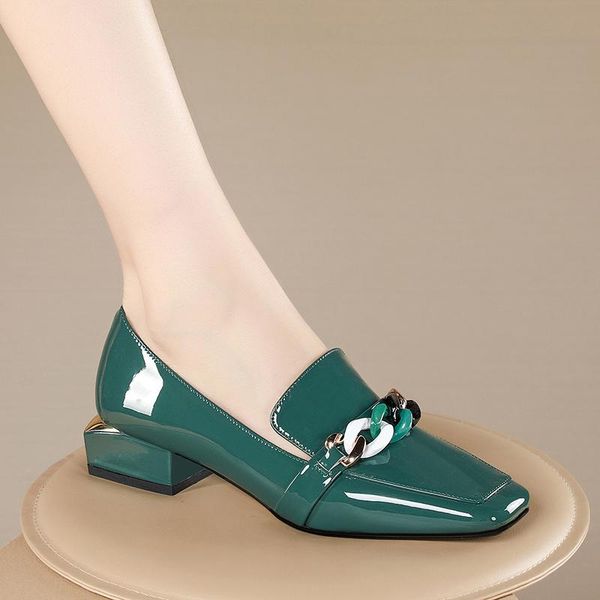 dress shoes sklfgxzy women genuine leather pumps ladies metal chain loafers female thick heels spring 2021, Black
dress shoes sklfgxzy women genuine leather pumps ladies metal chain loafers female thick heels spring 2021, Black