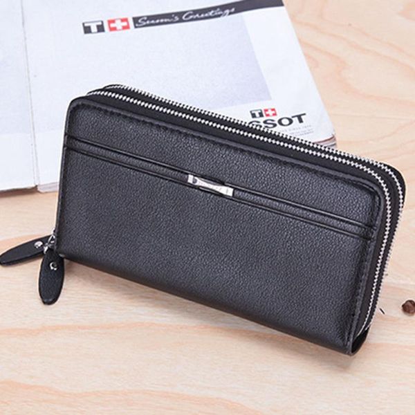 wallets men wallet pu leather double zipper vintage large capacity business clutch male long coin purse, Red;black
wallets men wallet pu leather double zipper vintage large capacity business clutch male long coin purse, Red;black