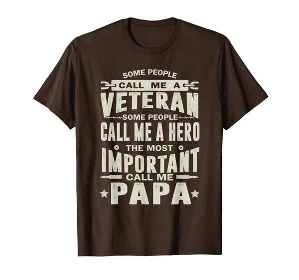 call me a veteran call me a hero important call me papa t-shirt, White;black 
call me a veteran call me a hero important call me papa t-shirt, White;black