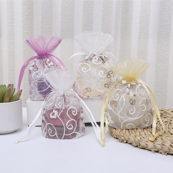 gift wrap 10x14cm golden drawstring pocket translucent organza bag purple lace jewelry storage wedding christmas decoration
gift wrap 10x14cm golden drawstring pocket translucent organza bag purple lace jewelry storage wedding christmas decoration
