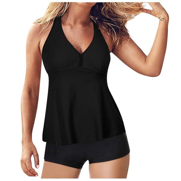 women's swimwear women bikini set tankini swimsuit tummy control with shorts two piece bathing suit beachwear, White;black
women's swimwear women bikini set tankini swimsuit tummy control with shorts two piece bathing suit beachwear, White;black