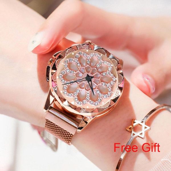 luxury diamond women watches 2021 fashion rotate flower dial ladies quartz clock magnetic waterproof female wristwatch girl gift wristwatche, Slivery;brown
luxury diamond women watches 2021 fashion rotate flower dial ladies quartz clock magnetic waterproof female wristwatch girl gift wristwatche, Slivery;brown