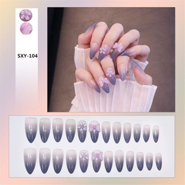 false nails 24pcs fake gradient blue gray 3d bow design long paragraph fashion manicure patch fully covered nail decor, Red;gold
false nails 24pcs fake gradient blue gray 3d bow design long paragraph fashion manicure patch fully covered nail decor, Red;gold