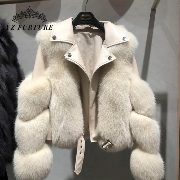women's fur & faux 2021 real genuine leather coat women winter fashion natural coats for outwear jacket overcoat ladies, Black
women's fur & faux 2021 real genuine leather coat women winter fashion natural coats for outwear jacket overcoat ladies, Black
