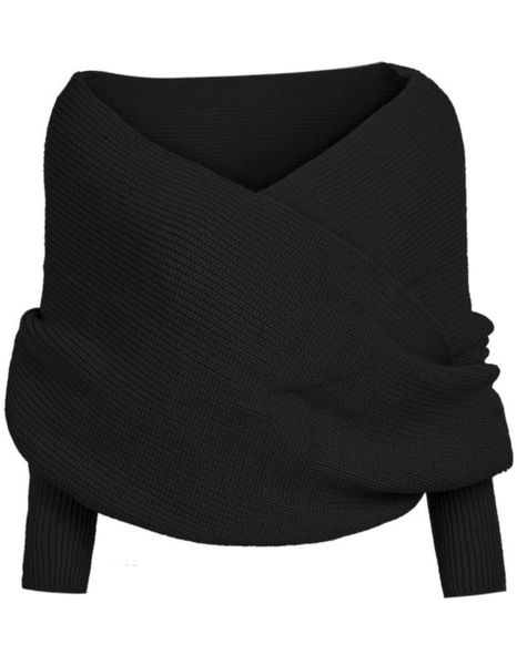 women's sweaters fashion women cross front wrap sweater long sleeve knit cardigan scarf shawl solid color ladies clothes, White;black
women's sweaters fashion women cross front wrap sweater long sleeve knit cardigan scarf shawl solid color ladies clothes, White;black