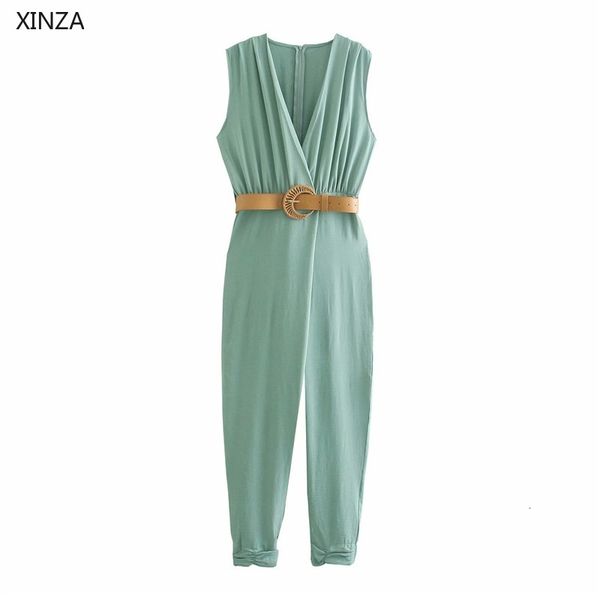 women's jumpsuits & rompers women summer belted wrap jumpsuit vintage sleeveless ruching office lady chic back zip woman elegant, Black;white
women's jumpsuits & rompers women summer belted wrap jumpsuit vintage sleeveless ruching office lady chic back zip woman elegant, Black;white