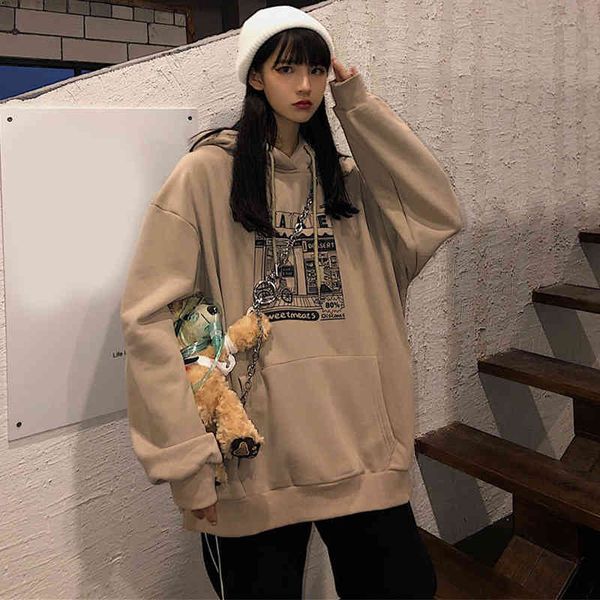 women's hoodies & sweatshirts women printed thickening plus fleece couples pullover streetwear hip-hop all-match oversized sweatshirt z, Black
women's hoodies & sweatshirts women printed thickening plus fleece couples pullover streetwear hip-hop all-match oversized sweatshirt z, Black