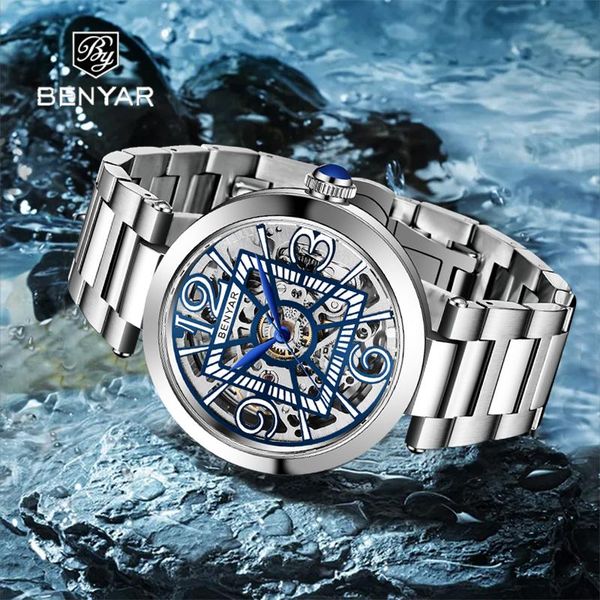 wristwatches benyar latest double-sided hollow men watch g3265z movement mechanical automatic winding stainless steel waterproof clock, Slivery;brown
wristwatches benyar latest double-sided hollow men watch g3265z movement mechanical automatic winding stainless steel waterproof clock, Slivery;brown