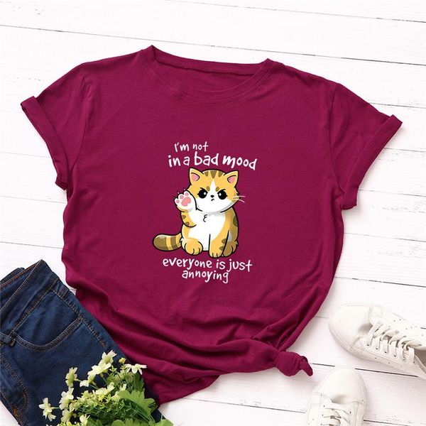 plus size s-5xl fashion cat print t shirt women shirts 100%cotton o neck short sleeve summer tshirt funny women's t-shirt, White
plus size s-5xl fashion cat print t shirt women shirts 100%cotton o neck short sleeve summer tshirt funny women's t-shirt, White