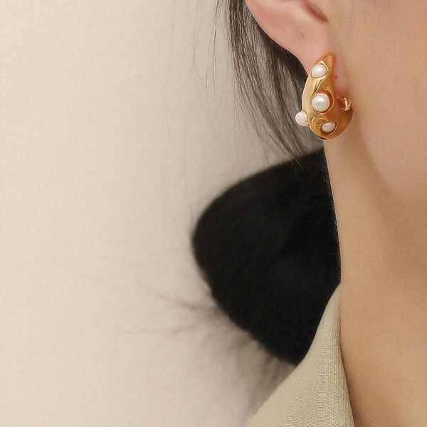hoop & huggie freshwater pearl earrings metal retro minimalist advanced sense design exquisite elegant jewelry for women girls hyacinth, Golden;silver
hoop & huggie freshwater pearl earrings metal retro minimalist advanced sense design exquisite elegant jewelry for women girls hyacinth, Golden;silver