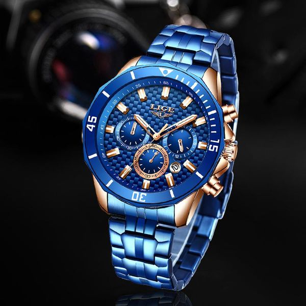 wristwatches lige wrist watch 30m waterproof fashion mens watches steel men chronograph male clock saat relojes hombre, Slivery;brown
wristwatches lige wrist watch 30m waterproof fashion mens watches steel men chronograph male clock saat relojes hombre, Slivery;brown