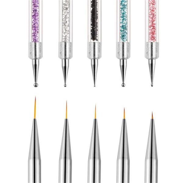 nail brushes 5pcs/set art liner painting pen tips diy rhinestones gel drawing flower line grid design manicure nails tools, Yellow
nail brushes 5pcs/set art liner painting pen tips diy rhinestones gel drawing flower line grid design manicure nails tools, Yellow