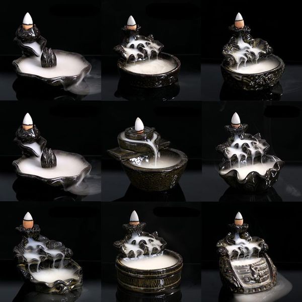 fragrance lamps backflow incense burner holder sandalwood censer home living tea room smell removing tool cense + 10pcs cones
fragrance lamps backflow incense burner holder sandalwood censer home living tea room smell removing tool cense + 10pcs cones