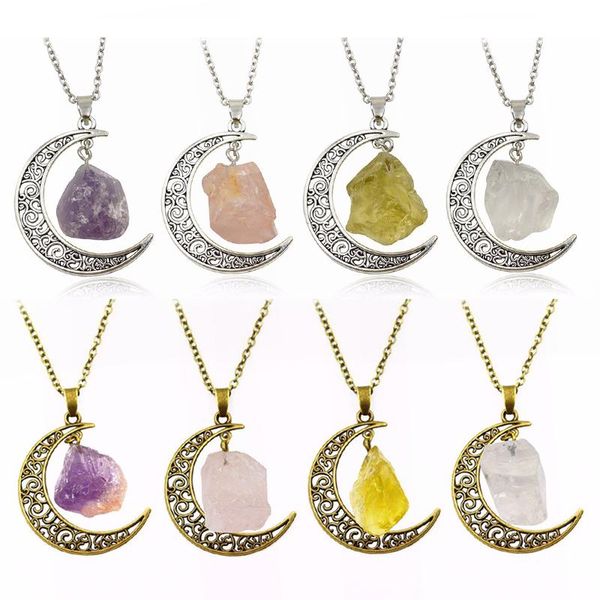 pendant necklaces gdhy natural stone necklac hollowed moon multicolour crystal rhinestone quartz retro charms brincos, Silver
pendant necklaces gdhy natural stone necklac hollowed moon multicolour crystal rhinestone quartz retro charms brincos, Silver