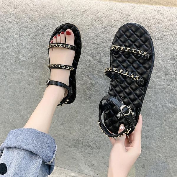 sandals 2021 style rivet low heel flat women fashion shoes lightweight non-slip ladies summer designer, Black
sandals 2021 style rivet low heel flat women fashion shoes lightweight non-slip ladies summer designer, Black