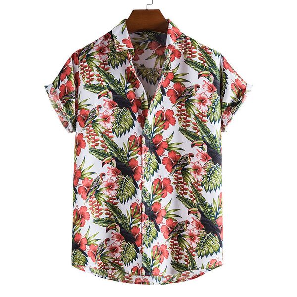 big flower hawaiian style men's short-sleeved shirt geometric print party beach daily casual lapel, White;black
big flower hawaiian style men's short-sleeved shirt geometric print party beach daily casual lapel, White;black