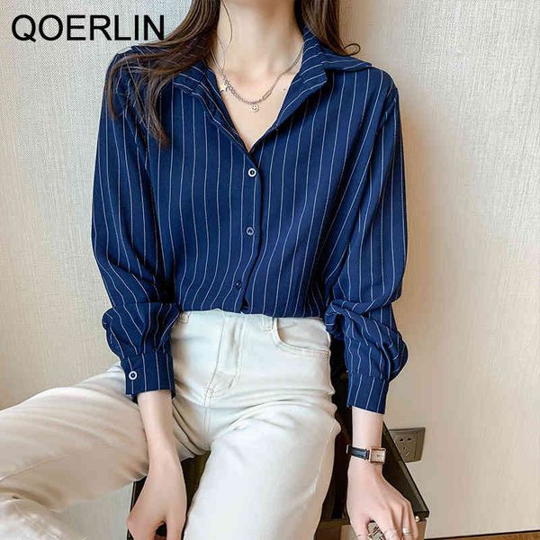 blouses spring korean striped ol style turn-down collar full sleeve loose workwear shirt plus size blouse s-2xl, White
blouses spring korean striped ol style turn-down collar full sleeve loose workwear shirt plus size blouse s-2xl, White