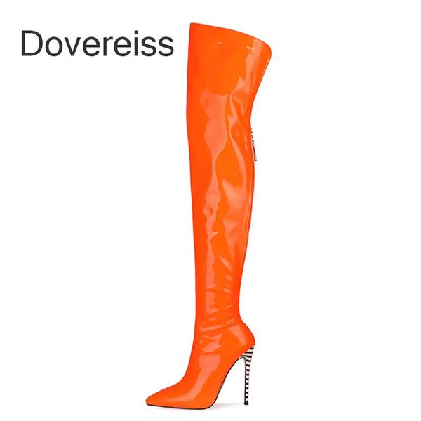 boots dovereiss fashion women's shoes winter pointed toe yellow clear heels over the knee stilettos 47, Black
boots dovereiss fashion women's shoes winter pointed toe yellow clear heels over the knee stilettos 47, Black