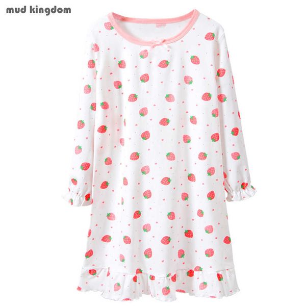 mudkingdom lovely girls long sleeve cotton pajamas children home clothes sleeping group strawberry printed nightgown 210615, Blue;red
mudkingdom lovely girls long sleeve cotton pajamas children home clothes sleeping group strawberry printed nightgown 210615, Blue;red