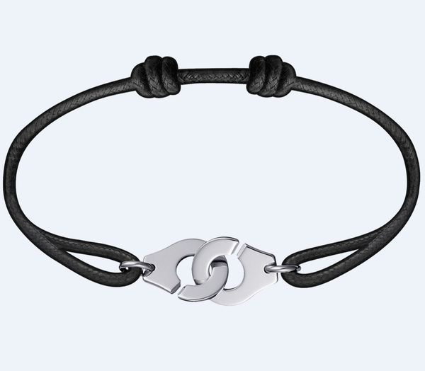 Women and man size Handmade Rope Chain Bracelet Charm Titanium Stainless Steel jewelry PS5229, Black 
Women and man size Handmade Rope Chain Bracelet Charm Titanium Stainless Steel jewelry PS5229, Black