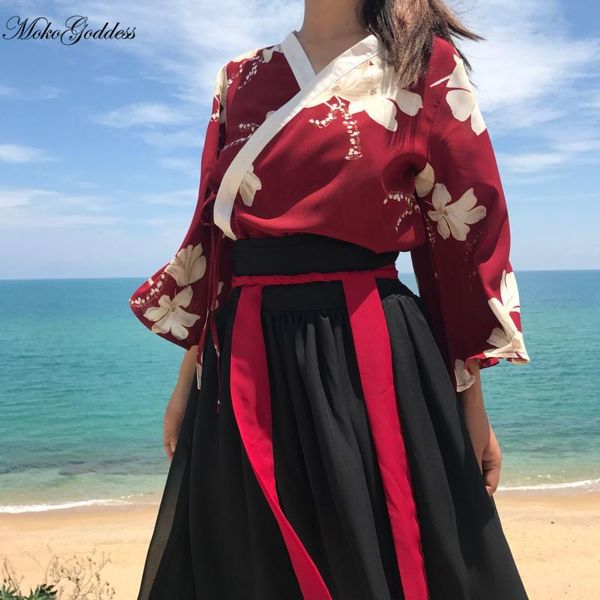 girls japanese style retro kimono floral long sleeve woman party dress summer fashion outfits bow skirt haori for female ethnic clothing, Red
girls japanese style retro kimono floral long sleeve woman party dress summer fashion outfits bow skirt haori for female ethnic clothing, Red