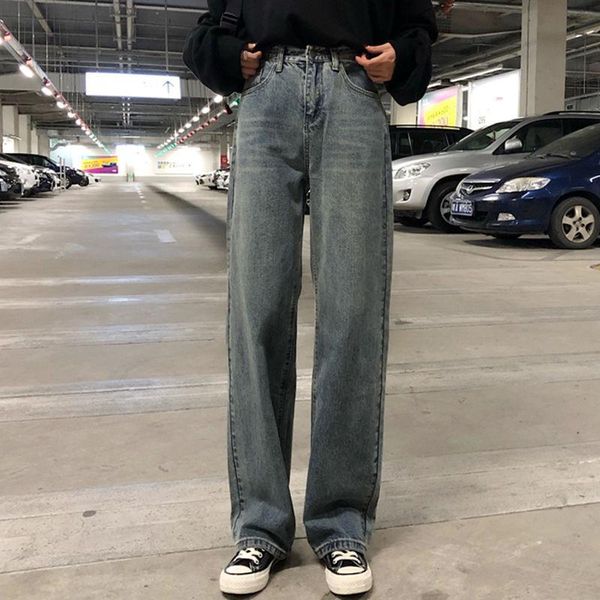 women's jeans high waist literary retro 2021 casual fashion harajuku cotton wide-leg bf trousers simple student high-quality, Blue
women's jeans high waist literary retro 2021 casual fashion harajuku cotton wide-leg bf trousers simple student high-quality, Blue