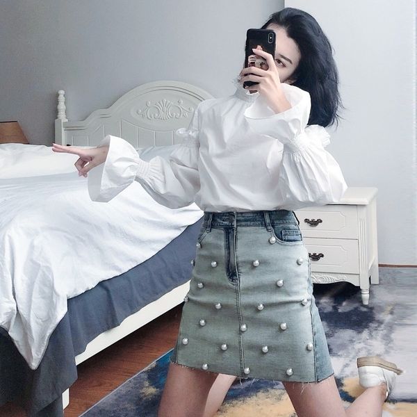 skirts female pearls denim skirt colours mixed dress shreds jeans s ladies fine waist a casual line mini 9k7b, Black
skirts female pearls denim skirt colours mixed dress shreds jeans s ladies fine waist a casual line mini 9k7b, Black