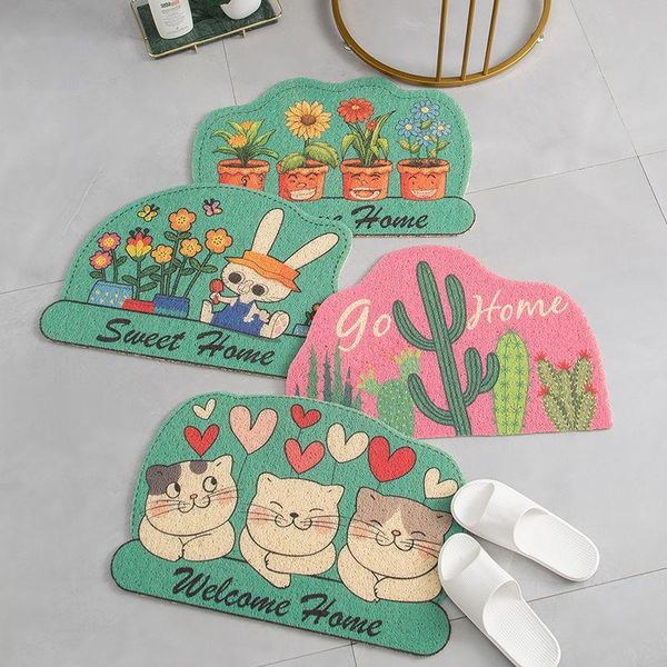 carpets cartoon flower and cat sand scraping door entrance mat hallway bath non-slip rug dust removal carpet wire loop footpad doormat
carpets cartoon flower and cat sand scraping door entrance mat hallway bath non-slip rug dust removal carpet wire loop footpad doormat