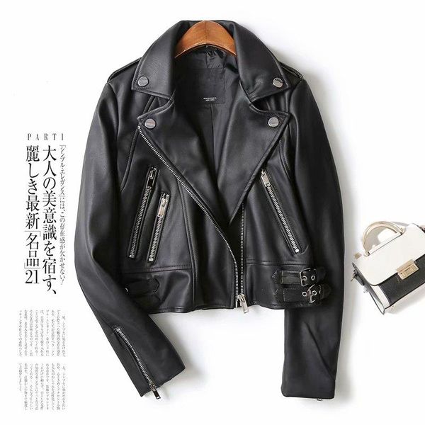 women's leather & faux women spring autumn black motorcycle jackets zipper basic coat turn-down collar motor biker jacket novel brand
women's leather & faux women spring autumn black motorcycle jackets zipper basic coat turn-down collar motor biker jacket novel brand