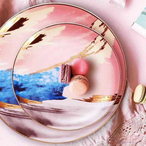 dishes & plates nordic light luxury wind painted gold bone western household steak salad caiyun bowl, plate and saucer ceramic creative
dishes & plates nordic light luxury wind painted gold bone western household steak salad caiyun bowl, plate and saucer ceramic creative