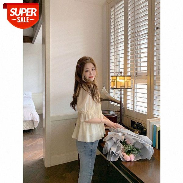 [love anniversary fairy fairy's hedging v-neck long-sleeved shirt female trend #vv50, White 
[love anniversary fairy fairy's hedging v-neck long-sleeved shirt female trend #vv50, White