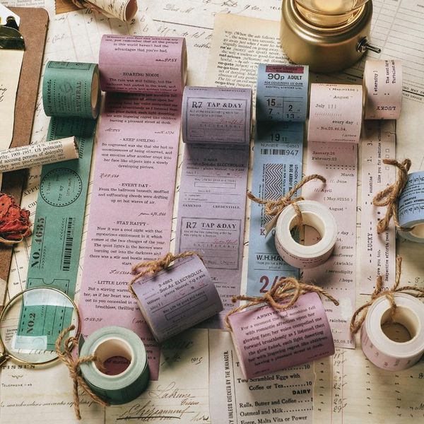 gift wrap 1 pcs vintage washi masking tape retro ticket diy decorative label for scrapbooking journaling art project planner diary letter
gift wrap 1 pcs vintage washi masking tape retro ticket diy decorative label for scrapbooking journaling art project planner diary letter