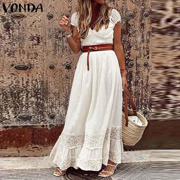 casual dresses women v neck lace long maxi dress vonda shorts sleeve ruffled hem loose solid tank plus size robe, Black;gray
casual dresses women v neck lace long maxi dress vonda shorts sleeve ruffled hem loose solid tank plus size robe, Black;gray