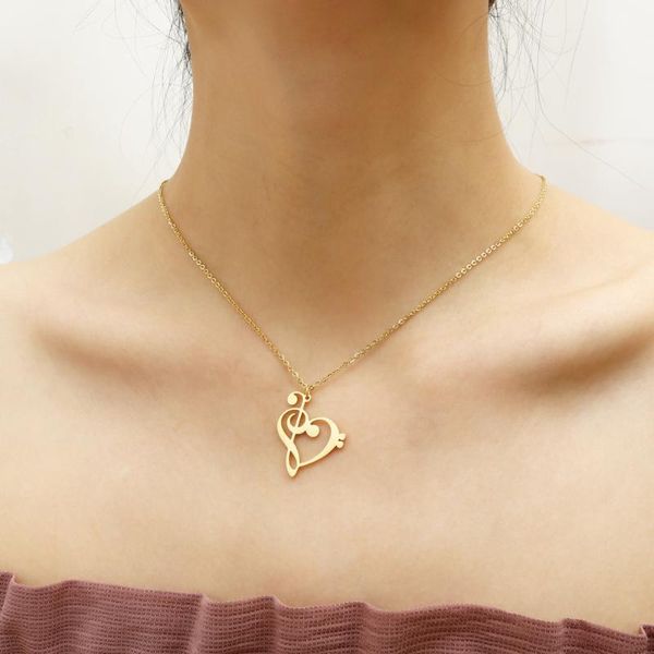 pendant necklaces simple love music note necklace 18k gold-plated chain choker on the neck aesthetic clavicle jewely for women, Silver
pendant necklaces simple love music note necklace 18k gold-plated chain choker on the neck aesthetic clavicle jewely for women, Silver