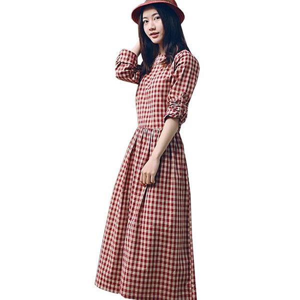 casual dresses 2021 spring summer dress mori girl style women vintage linen cotton elegant long lace up plaid vestidos sf143, Black;gray
casual dresses 2021 spring summer dress mori girl style women vintage linen cotton elegant long lace up plaid vestidos sf143, Black;gray