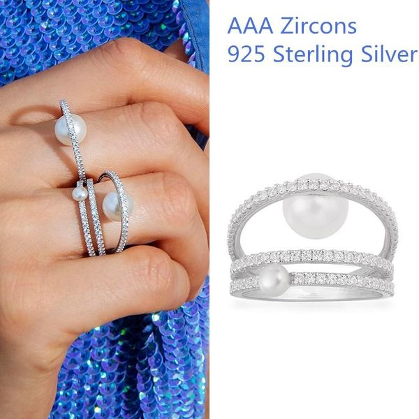 cluster rings solid 925 sterling silver triple paved ring with inside pearl elegant finger women wedding brand jewelry, Golden;silver
cluster rings solid 925 sterling silver triple paved ring with inside pearl elegant finger women wedding brand jewelry, Golden;silver