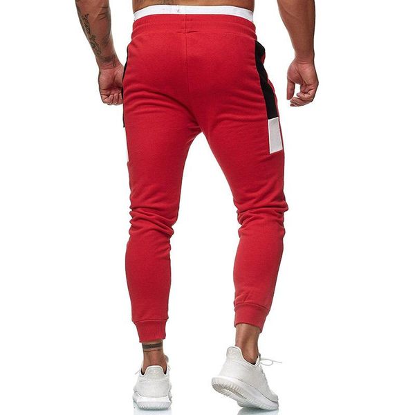 men casual pants slim fit trousers side pocket elastic waist male mens sports patchwork sweatpants men's, Black
men casual pants slim fit trousers side pocket elastic waist male mens sports patchwork sweatpants men's, Black
