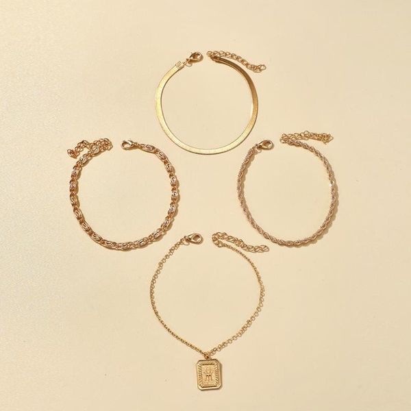 anklets snake chain geometric foot 4pcs/sets bohemian charming gold color alloy metal adjustable jewelry accessories 2021, Red;blue
anklets snake chain geometric foot 4pcs/sets bohemian charming gold color alloy metal adjustable jewelry accessories 2021, Red;blue