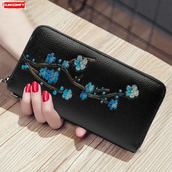 wallets genuine leather women's long wallet fashion zipper hand bag handcuffs card holder flowers mobile phone clutch bags purses, Red;black
wallets genuine leather women's long wallet fashion zipper hand bag handcuffs card holder flowers mobile phone clutch bags purses, Red;black
