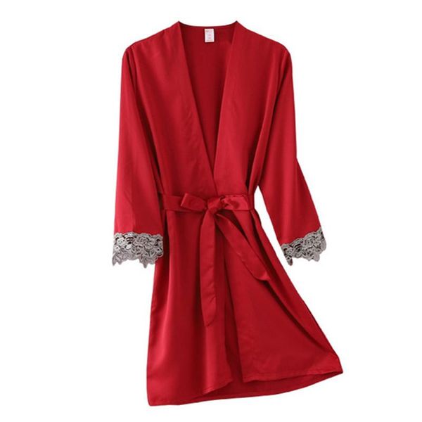 women's sleepwear summer lace nightwear women high-end v-neck comfortable nightgowns satin lounge elegant noble bathrobe, Black;red
women's sleepwear summer lace nightwear women high-end v-neck comfortable nightgowns satin lounge elegant noble bathrobe, Black;red