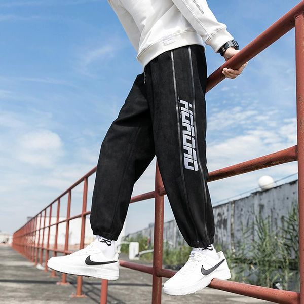 men's pants 2021 autumn overalls japanese street trend side letter printing young men, Black
men's pants 2021 autumn overalls japanese street trend side letter printing young men, Black