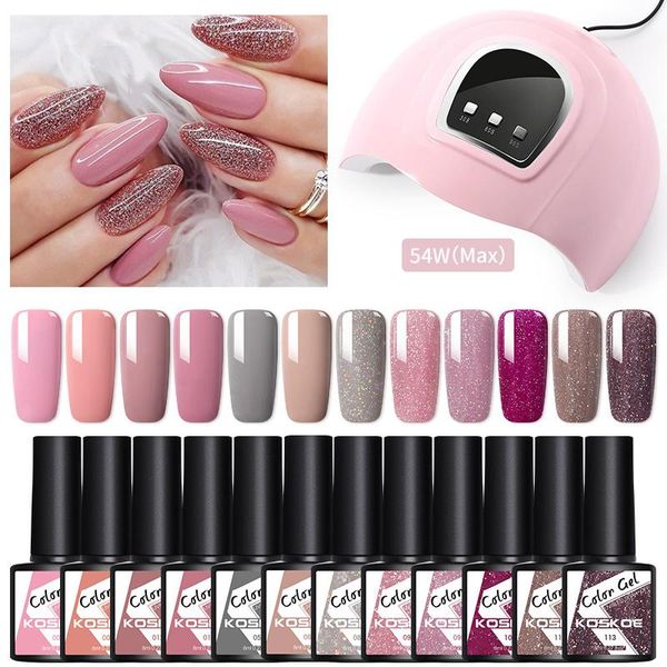 nail art kits koskoe 10/12pcs uv gel polish with 54w lamp dryer set base coat glitter hybrid varnish soak off
nail art kits koskoe 10/12pcs uv gel polish with 54w lamp dryer set base coat glitter hybrid varnish soak off