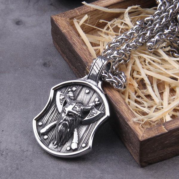 pendant necklaces stainless steel men viking warrior with axe on shield necklace as gift, Silver
pendant necklaces stainless steel men viking warrior with axe on shield necklace as gift, Silver
